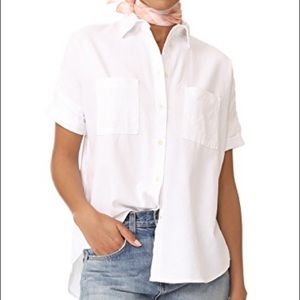 Madewell courier shirt top in white
